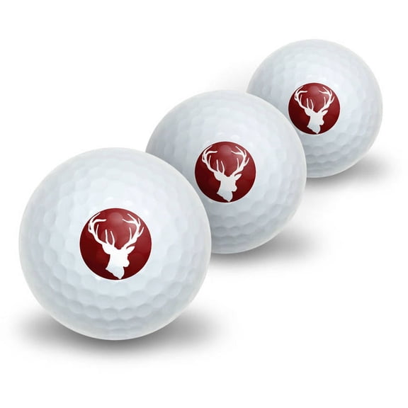 Deer Hunter Buck Hunting Novelty Golf Balls, 3pk