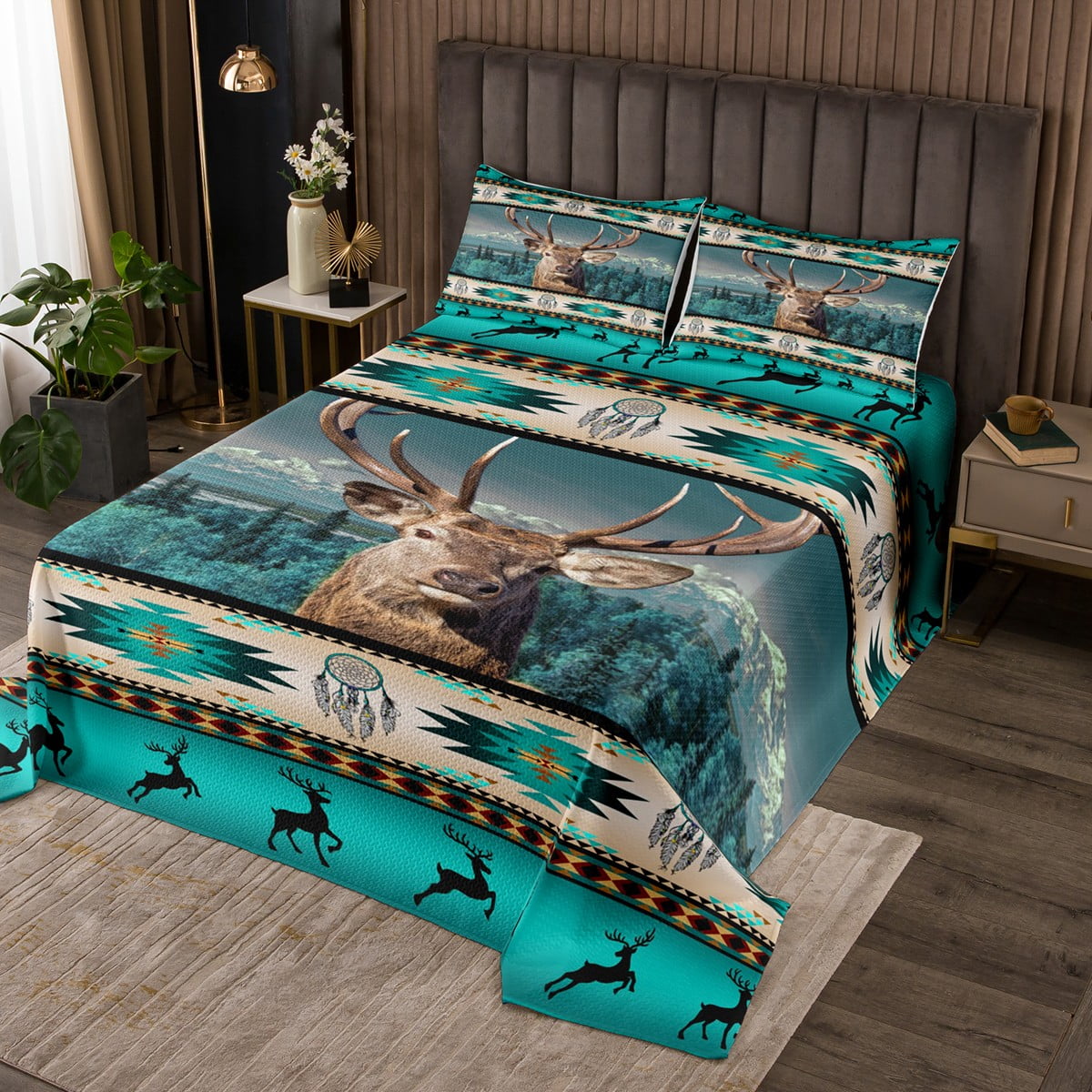 Dream Deer Quilted Blanket NCU0VH634