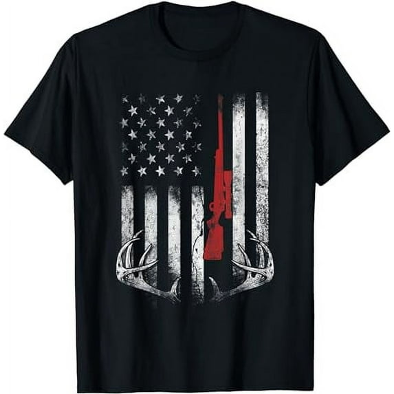 Deer Hunting American Flag Shirt For Hunter T-Shirt