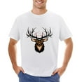 thumbnail image 1 of Deer Hunting Club Men’s Graphic T-shirt Vintage Short Sleeve Sport Tee White L, 1 of 2