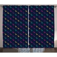 thumbnail image 1 of Ambesonne Deer Hunting Curtains 2 Panel Set, Colorful Abstract Elk, 108" x 63", Multicolor, 1 of 3