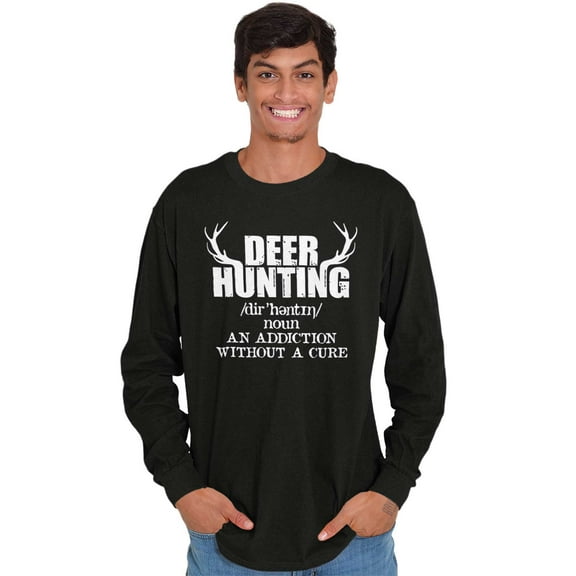 Deer Hunting Definition Antlers Long Sleeve TShirt Men Women Brisco Brands M