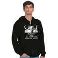 thumbnail image 1 of Deer Hunting Definition Antlers Unisex Fleece Graphic Zip Up Hoodie Brisco Brands 2X, 1 of 5