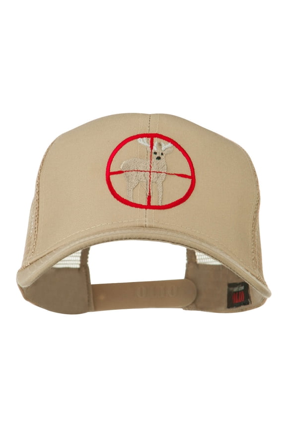 Deer Hunting Embroidered Mesh Back Cap - Khaki OSFM