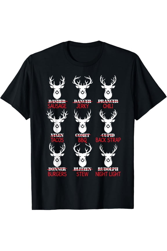 Deer Hunting Gift Hunter of All Santa's Reindeer Mens T-Shirt
