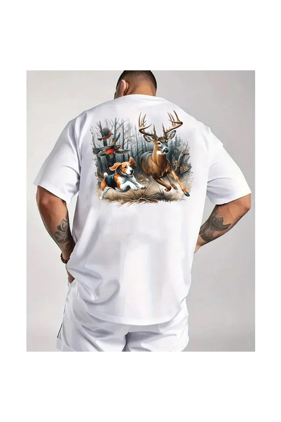 Camo DAD Hunting Shirt – Buck Deer Graphic Tee for Outdoorsy Fathers & Hunters