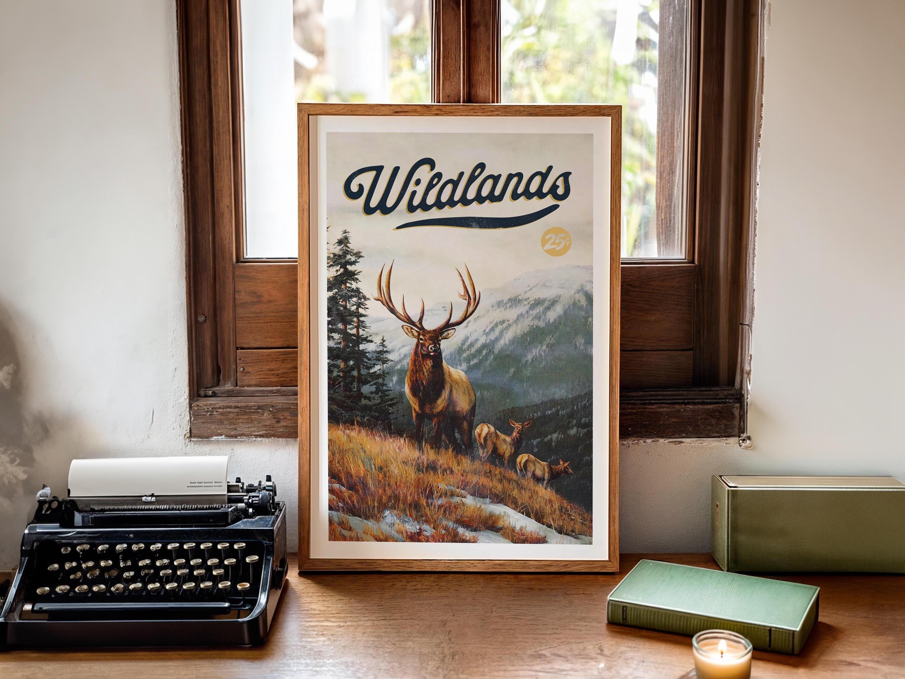 Deer Hunting Print – Vintage Hunting Art Poster for Dad & Outdoorsy ...