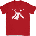 thumbnail image 1 of Deer Hunting Rifle Logo T-Shirt Hunter Elk Doe Hobby Graphic Tee - Red, XL, 1 of 1