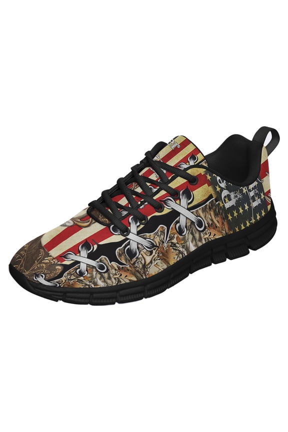 Deer Hunting Running Shoes Sneakers Mesh Black Size 4