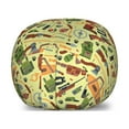 thumbnail image 1 of Deer Hunting Storage Toy Bag Chair, Camping Outdoor Archery Illustration, Stuffed Animal Organizer Washable Bag, Small Size, Pale Green Multicolor, by Ambesonne, 1 of 3