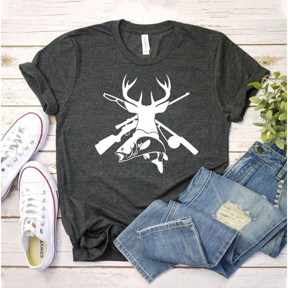 Deer Hunting T-shirt Hunters Shirt Usa Shirts Hunt Lovers Gift Buck Funny Tee Camping Top Women For Cute Her Women's Season Hunter