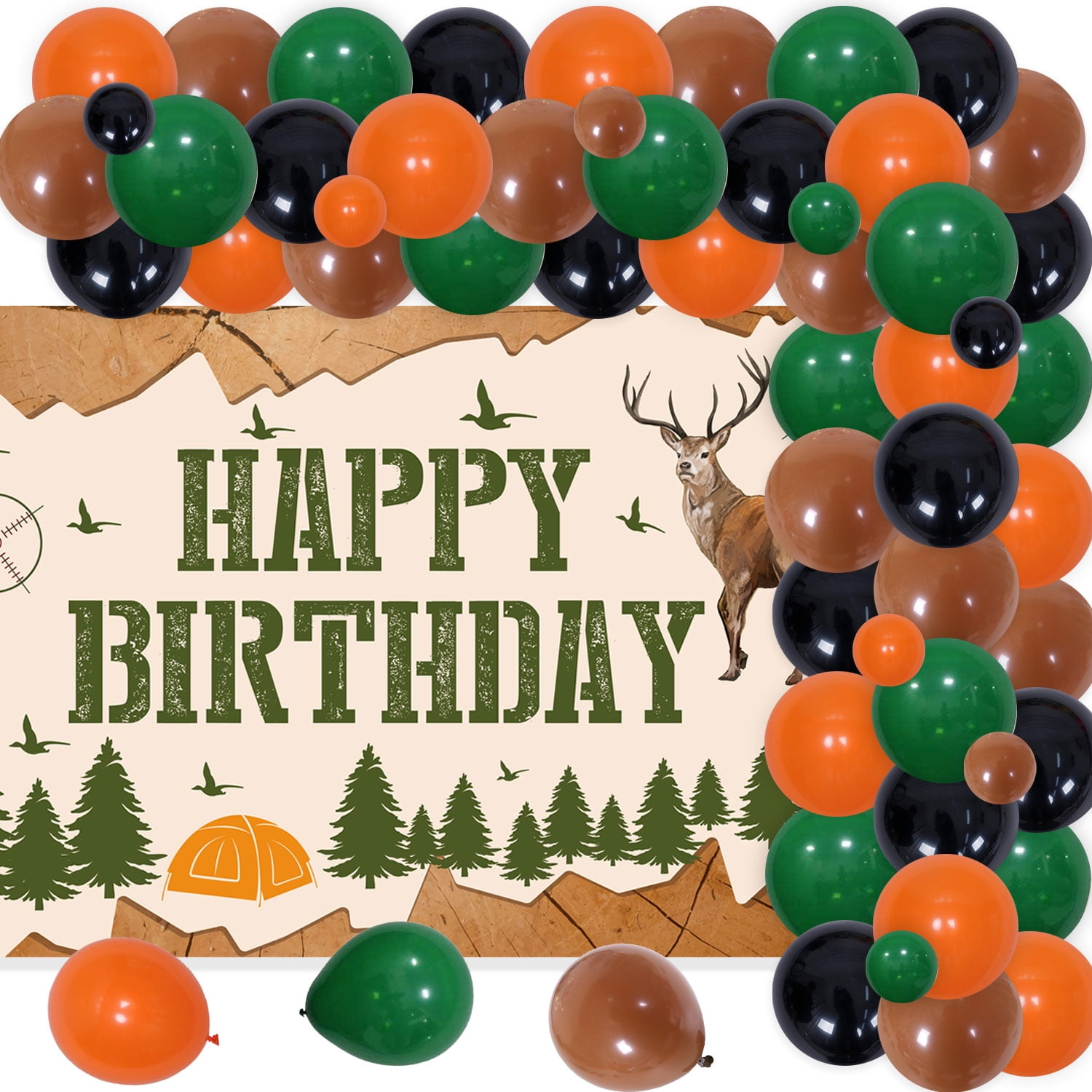 Deer Hunting Theme Birthday Party Decorations Set, Hunting Party