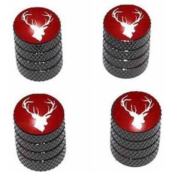 Deer Hunting Tire Rim Wheel Aluminum Valve Stem Caps, Multiple Colors