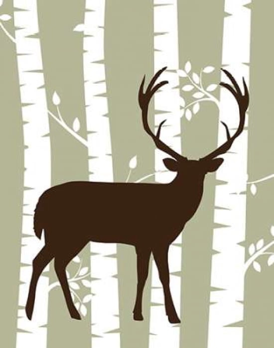 Deer I Woods Canvas Art - Tamara Robinson (22 x 28)