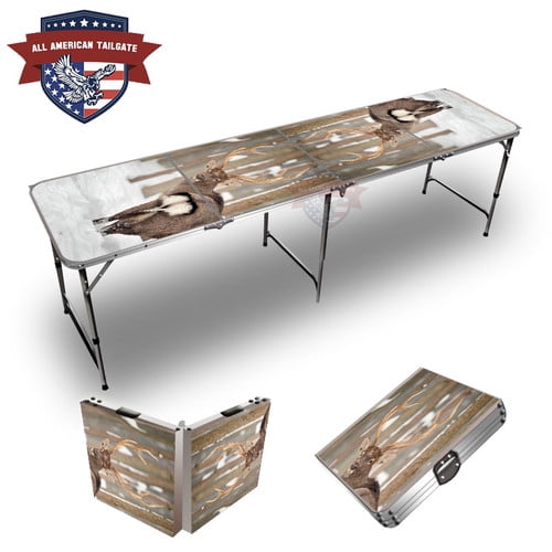 Deer In Snow 8ft Tailgate Table