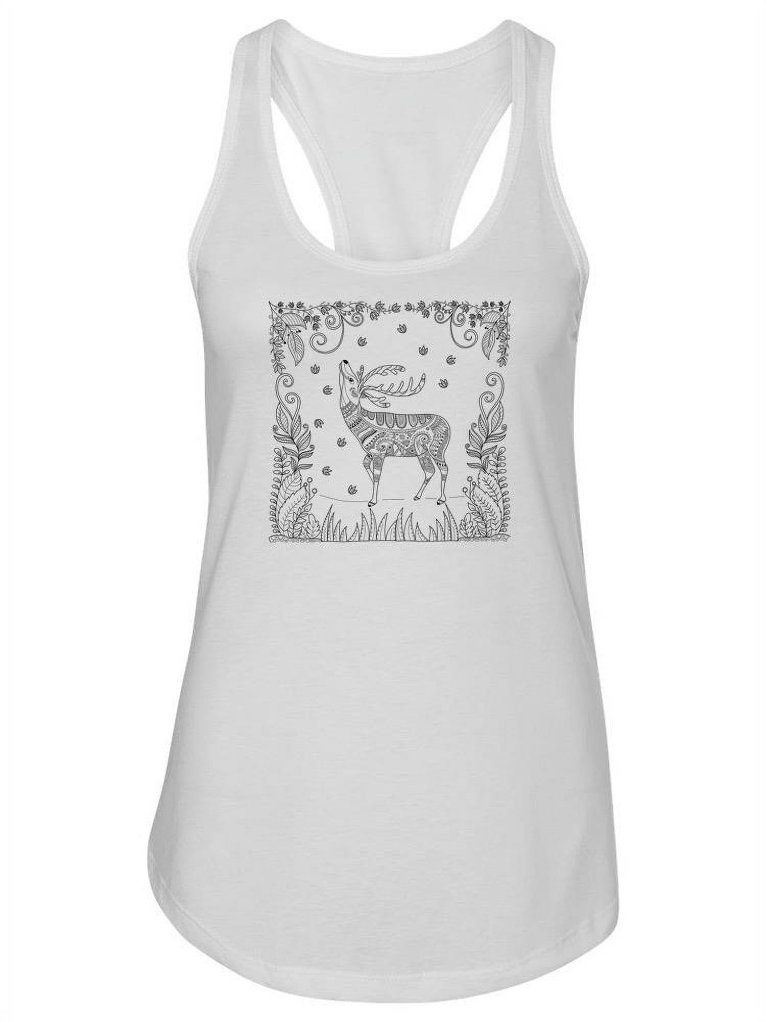 Deer In The Zentangle Forest Tank Women -Image by Shutterstock, Female ...