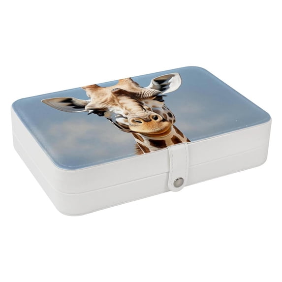 Deer Jewelry Organizer Travel Case PU Leather with Removable Compartment, Portable Necklace Bracelet Holder Jewelry Display