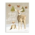thumbnail image 1 of Deer & Jingling Bells Snowy Winter Scene Calligraphy Animals & Insects Graphic Art Unframed Art Print Wall Art, 1 of 5