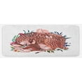 thumbnail image 1 of Deer Kitchen Mat, Illustration of a Deer with Hares Sleeping in the Forest Wildlife Theme, Plush Decorative Kitchen Mat with Non Slip Backing, 47" X 19", Multicolor, by Ambesonne, 1 of 1