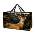 thumbnail image 1 of Deer Large Capacity Reusable Foldable Beach Bag | Oxford Cloth Beach Bag, Laundry Organizer, and Decorative Box, 1 of 7