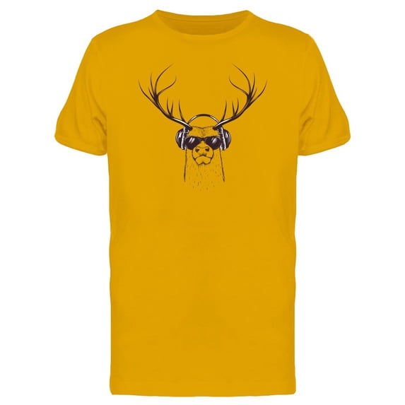 Deer Listening To Music Tee Men's -Image by Shutterstock