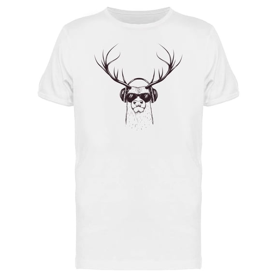 Deer Listening To Music Tee Men's -Image by Shutterstock