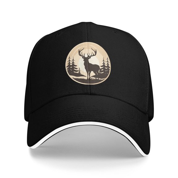 Deer Logo Unisex Adult Baseball Caps Adjustable Casquette Dad Hat Sandwich Cap Outdoors Headwear