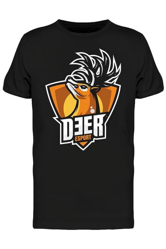 Deer Mascot Esport T-Shirt Men -Image by Shutterstock, Male Large