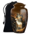 thumbnail image 1 of Deer Memorial Urn For Ash For Women And Man - Large Decorative Urns For Human Ashes Female And Male - Brown Urns For Human Ashes Adult Male Burial - Creation Urn For Mom, 10 Inch, 1 of 10