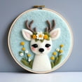 thumbnail image 1 of Deer Needle Felting Set, Beginner Felt Painting Set, With Wool Felt Painting Set, Decorative Frame, Suitable for Home Decoration, 1 of 8