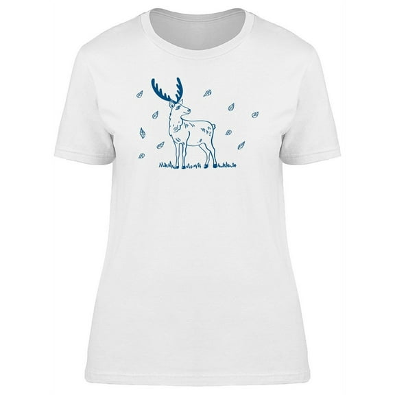Deer On A Windy Day T-Shirt Women -Image by Shutterstock, Female Small