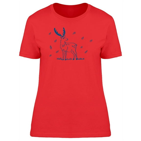 Deer On A Windy Day T-Shirt Women -Image by Shutterstock, Female x-Large