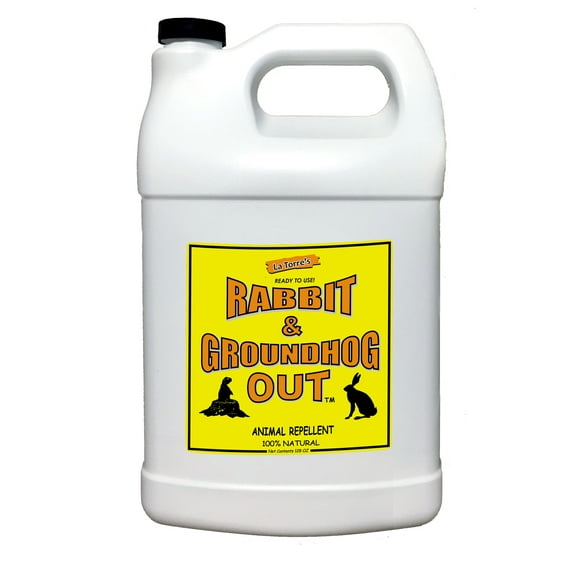 Deer Out Rabbit & Groundhog Repellent, All Natural formula, 1 Gallon Ready-to-Use