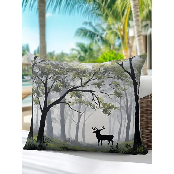 Minimalist Rust Red Outdoor Pillows 18
