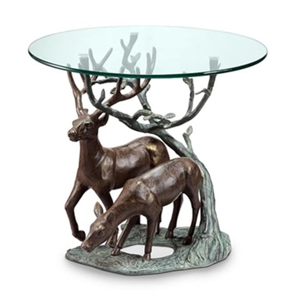 Deer Pair End Table