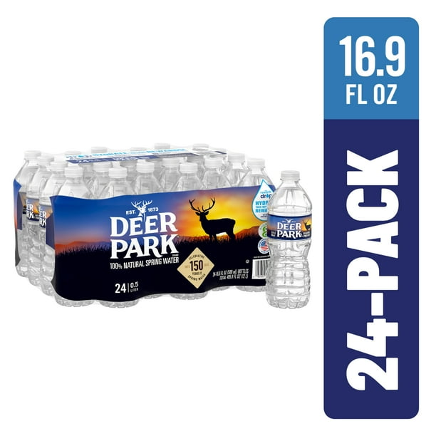 DEER PARK Brand 100 Natural Spring Water, 16.9ounce plastic bottles