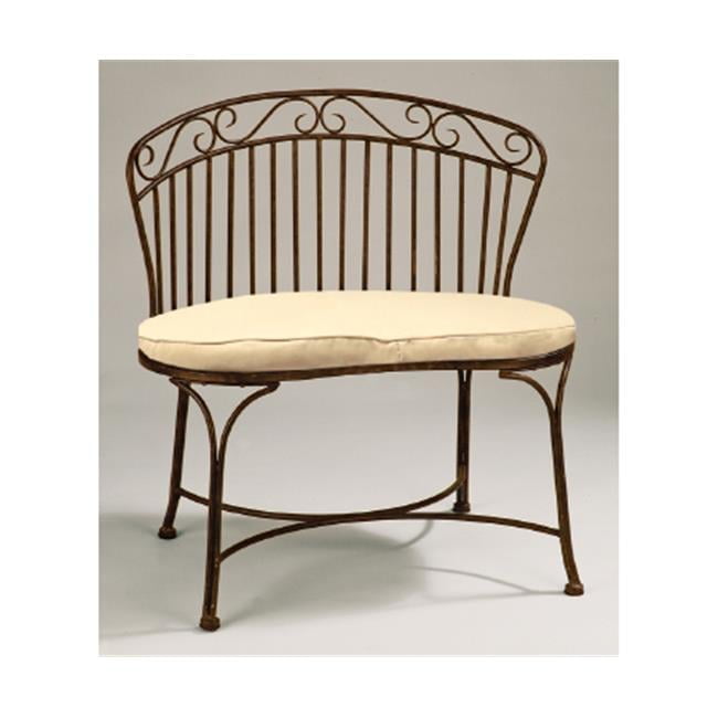 Imperial Bronze Steel Outdoor Bench with Cushion