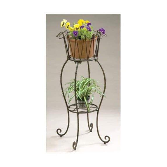Deer Park D68 PL216X 16 In. Metal Tall Round Wave Planter