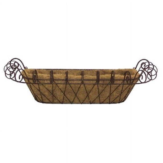 Deer Park D68 WB119X 11 In. X 31 In. Metal Small French Window Box With Coco Liner