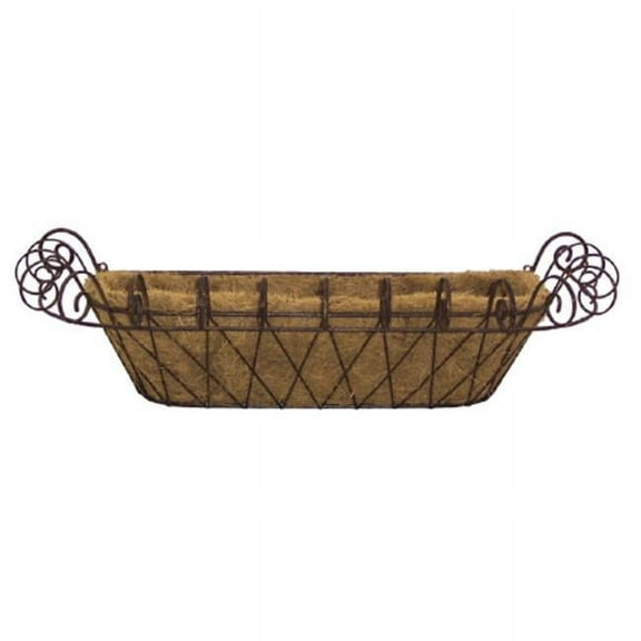 Deer Park D68 WB119X 11 In. X 31 In. Metal Small French Window Box With Coco Liner