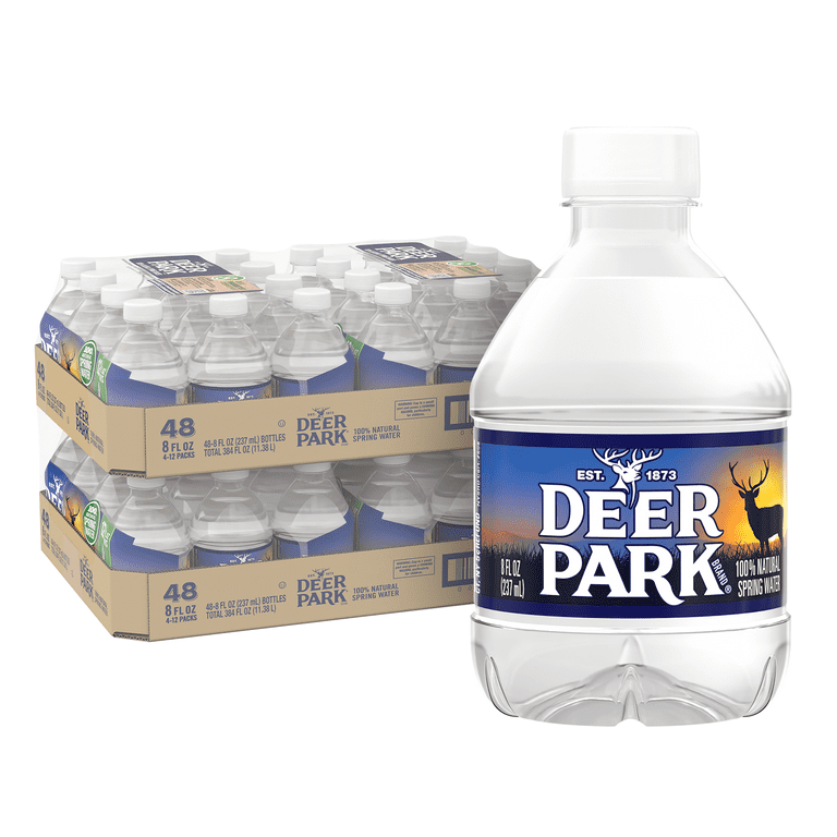 DEER PARK Small 100% Natural Spring Water, 8-ounce Mini Plastic