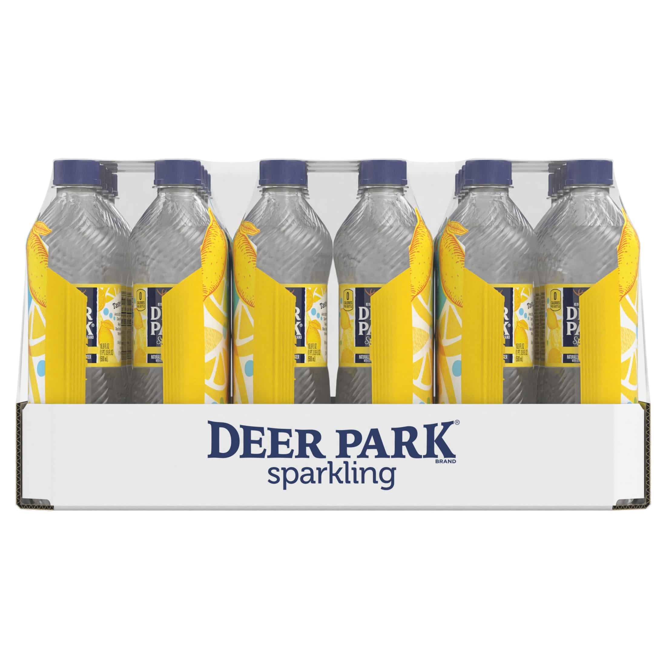 Deer Park Sparkling Water, Lemon, 16.9 Oz. Bottles (24 Count)