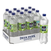Deer Park Sparkling Water, Zesty Lime, 33.8 oz. Bottles (Pack of 12)