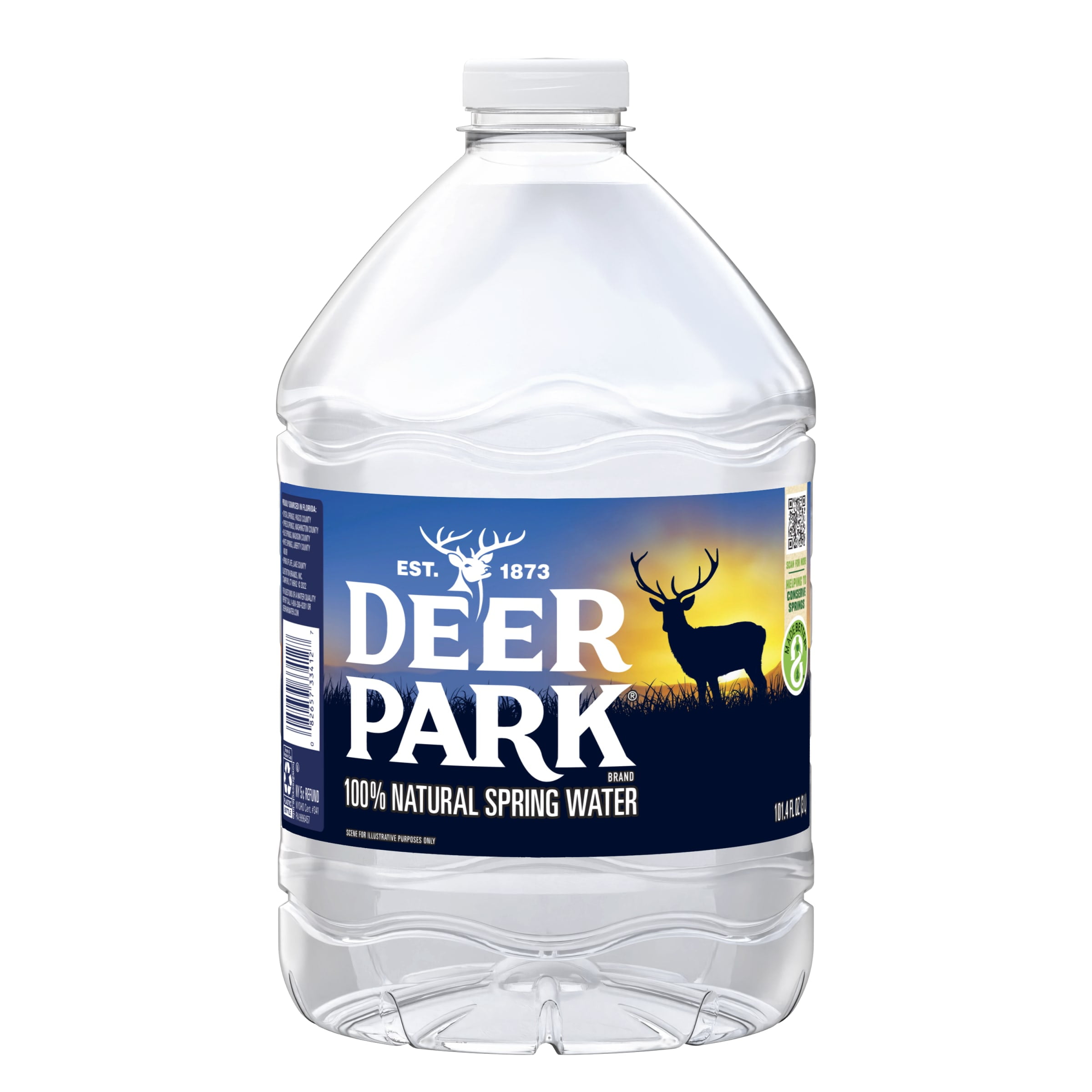 DEER PARK Brand 100 Natural Spring Water, 101.4ounce plastic jug