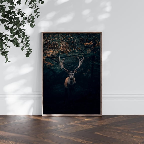 Deer Photography Poster Wild Forest Animal Wildlife Landscape Poster, Unframed Poster Size 8x12