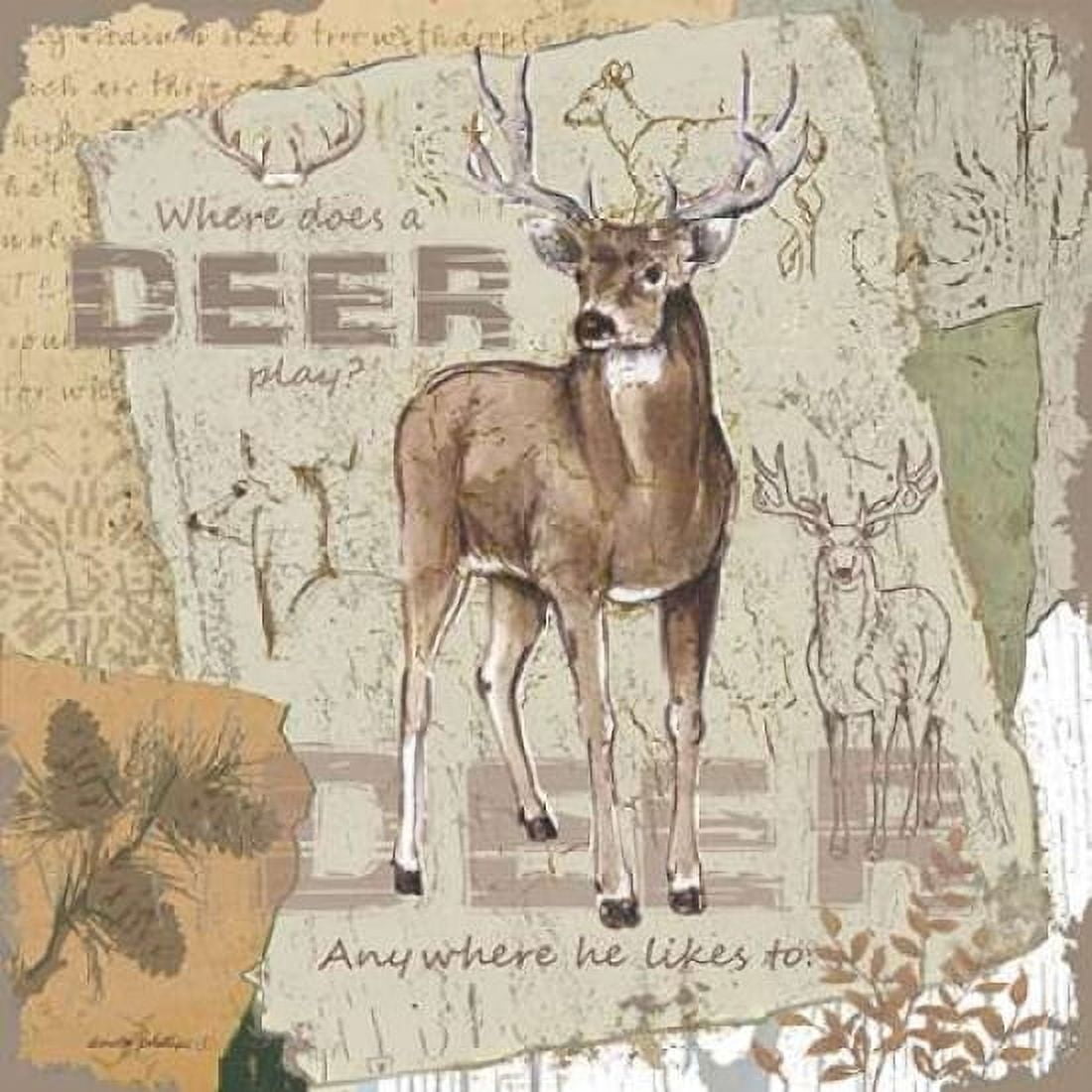 Deer Play Canvas Art - Anita Phillips (24 x 24)