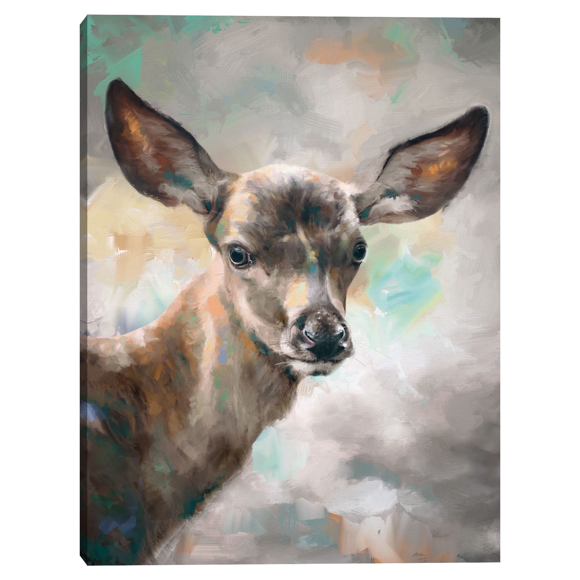 Deer Portrait by Studio Arts Canvas Art Print