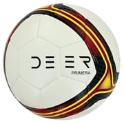 Deer Primera Soccer Ball   for Club Match, Training, Match Performance, Indoor Outdoor Soccer, Suitable for Grass & Astro | 32 Panel, Fabric Wrapped Rubber | Size 5 for Youth & Adult Soccer Players |