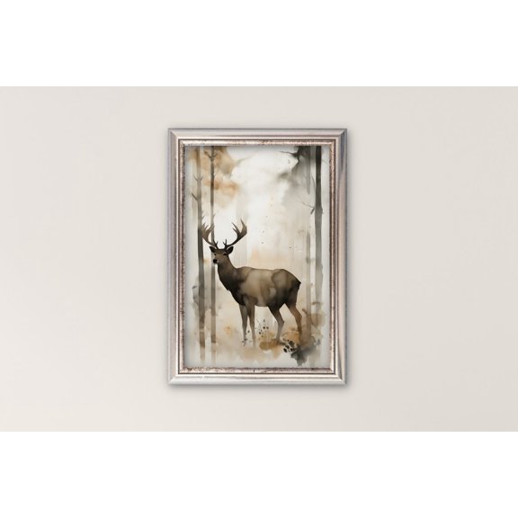 Deer Print, Forest Animal Wall Art Home Decor #1853, Unframed Poster Size 12x18