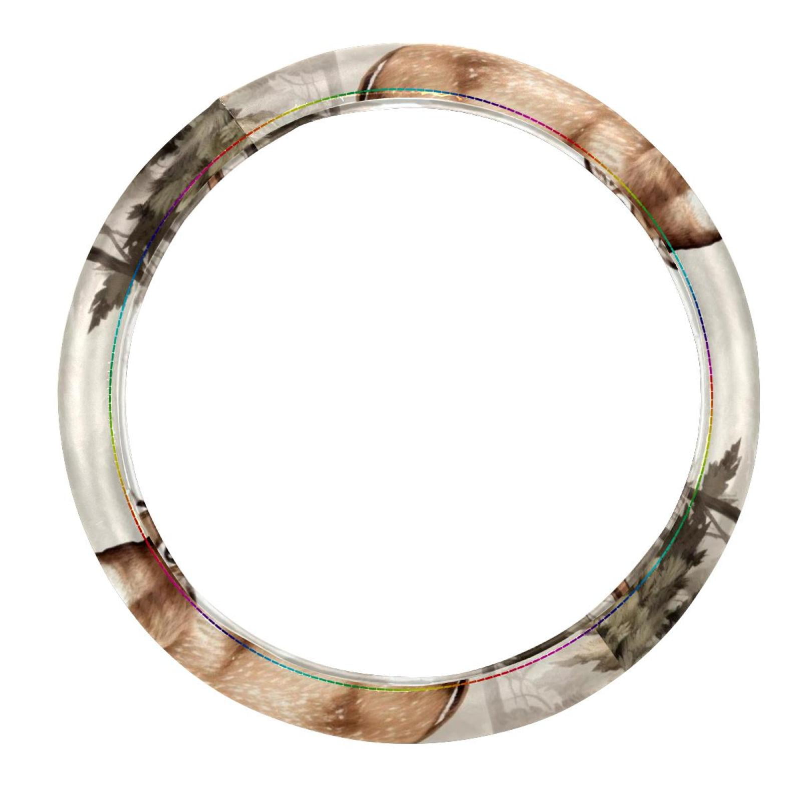 Genuine Leather Car Steering Wheel Cover Good Quality 15 Inch Steering Wheel Cover